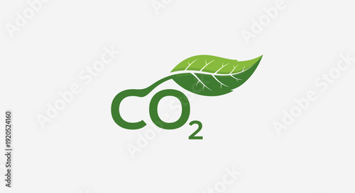 Green leaf symbolizing CO2 reduction in a natural environment from a close-up viewpoint