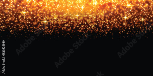 Vibrant golden light particles explosion background