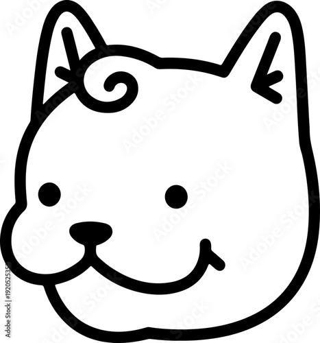 Illustration of a dog with a wacky facial expression