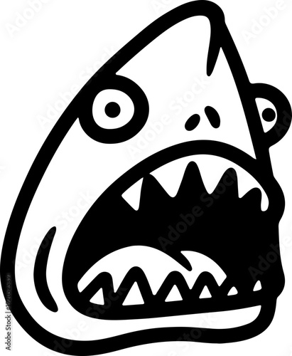 Illustration of a fish with a wacky facial expression