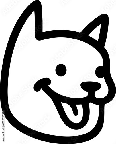 Illustration of a dog with a wacky facial expression