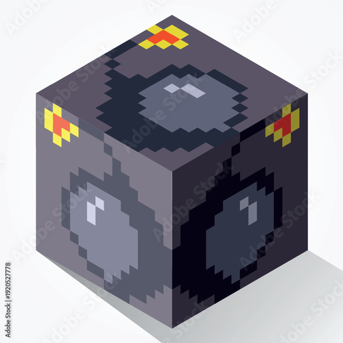 Isometric Anvil Block – Blacksmith Crafting Station Game Asset Cube for Survival and Sandbox Games