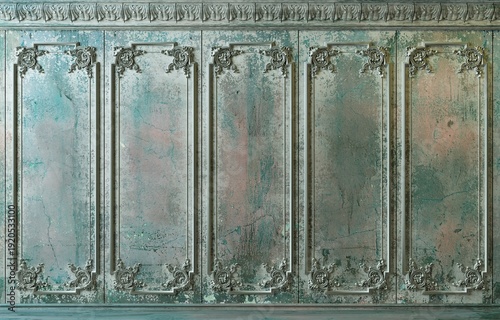 Extra large background arch abandoned cabinet wall