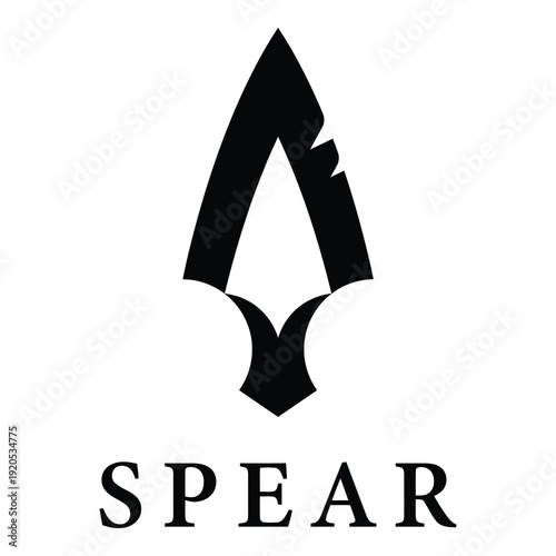 Black spear logo with sharp arrowhead and spear text icon