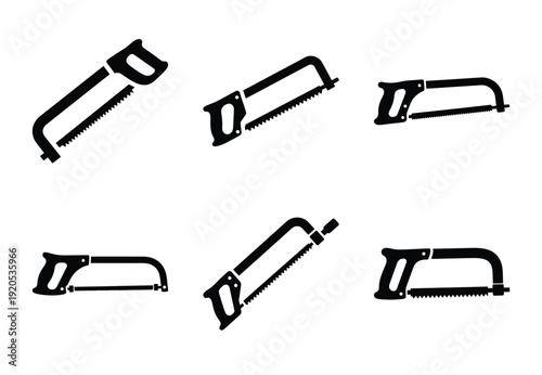 A set of  constriction tools and hacksaw icons