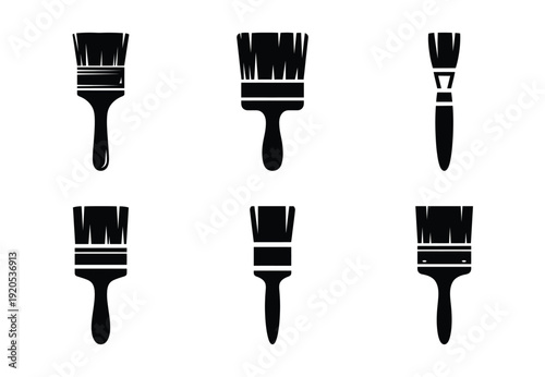 A set of  constriction tools and paint brush icons