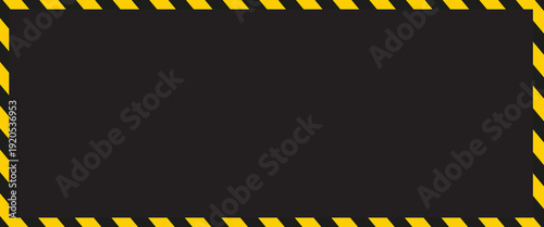 Warning yellow black diagonal stripes line. Safety stripe warning caution hazard danger road vector sign symbol.
