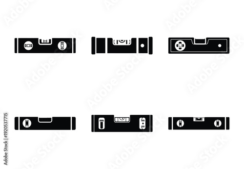 A set of  constriction tools and spirit level icons