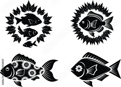 Black vector silhouette set of beavers chewing wood sitting and standing for forest wildlife nature conservation and mascot branding, cad drawing flat vector illustration