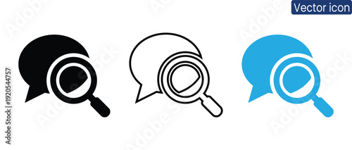 Professional search icons for business and tech applications