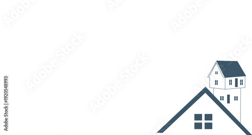 Minimalist Real Estate House Line Art Logo Design.