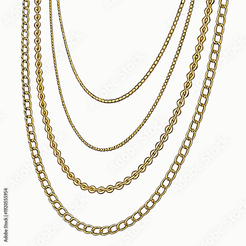 Layered gold chains layered chains jewelry