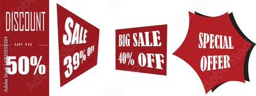 Promotional Sale and Discount Badge Vector Collection.