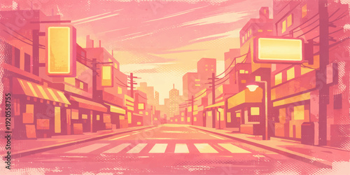 Night city street with motion blur of traffic lights and cars on a downtown urban highway against a skyscraper skyline view of a Hong Kong business district