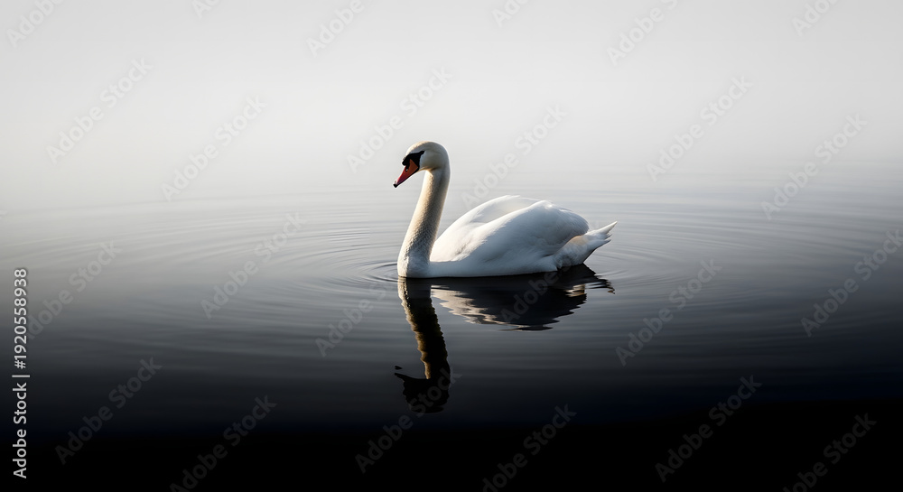 Fototapeta premium swan on the lake