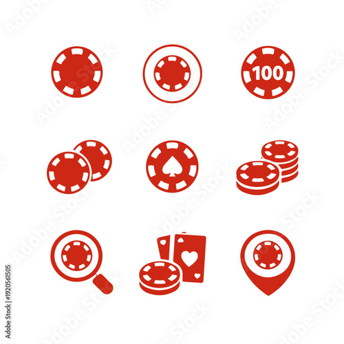 Chips icon set vector isolated
Vector set on a white background