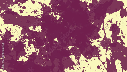 Abstract plum and cream paint splatters texture background