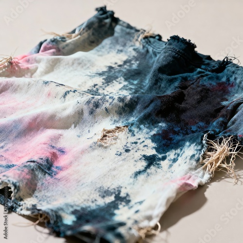 Similar to acid washed but with a focus on chemical treatments t