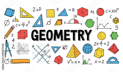 Colorful geometry doodles: shapes, formulas, and graphs in mathematics