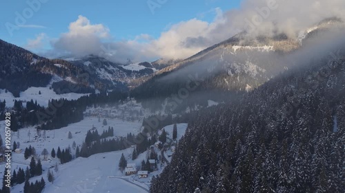 Italian mountain in the winter 