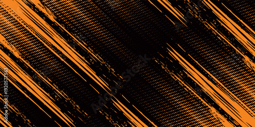 orange black brush Car sticker wrap pattern banner abstract sporty lines black orange color combination grunge brush modern pattern racing motorsport design.vector illustration. eps 10