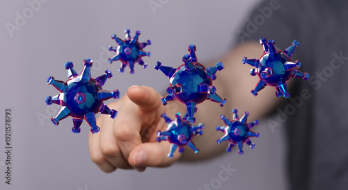 Conceptual image of hand in...