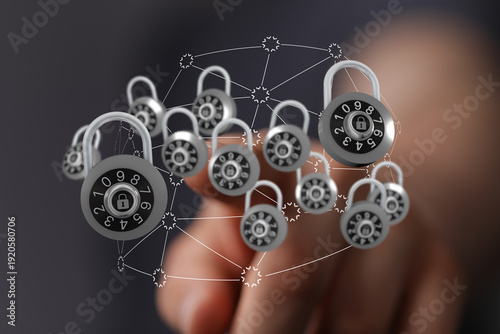 Hand holding digital securi...