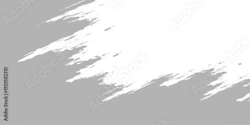 Light gray abstract grunge brush stroke texture isolated minimalist design element