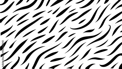 Black and white abstract zebra stripe pattern seamless background texture animal