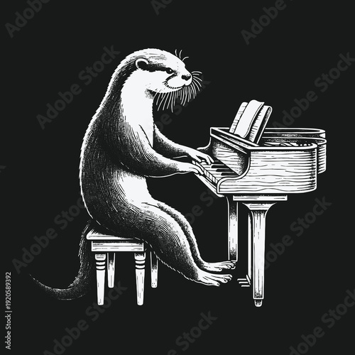 Otters Serenade: A Pianists Passion in Black and White.