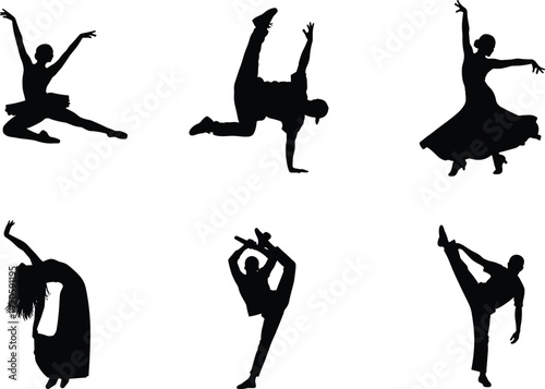 dancer, silhouette, ballet, breakdance, gymnastics, performance, athlete, movement, grace, flexibility, choreography, exercise, fitness, artistic, entertainment
