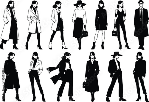 Stylized Number 7 Vector Illustration