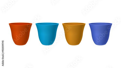 Colorful planter bucket vector illustration ideal for gardening themes, home decor graphics, botanical branding, and decorative plant presentations