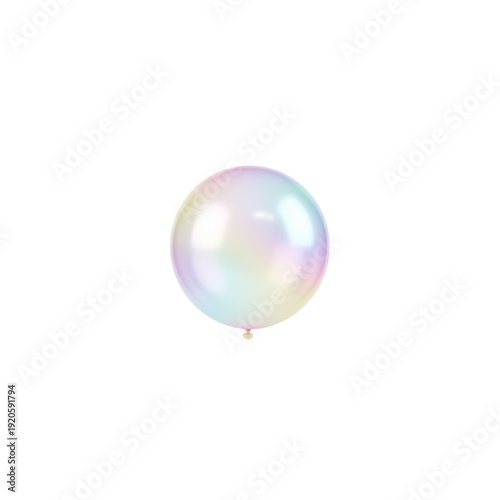 Iridescent Balloon with Subtle Rainbow Hues