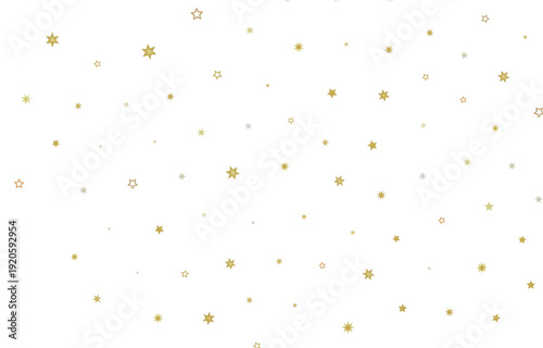 Golden star pattern on whit...