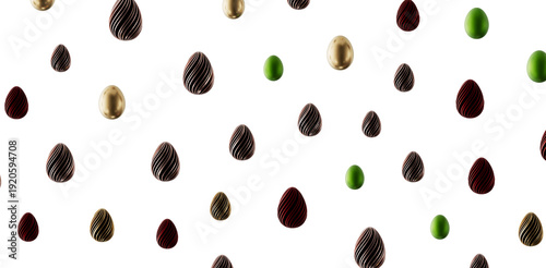 Chocolate Easter eggs patte...