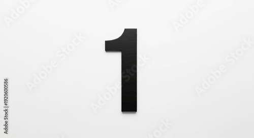 number one on white background