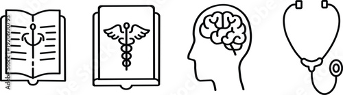 Medical education and brain function illustration