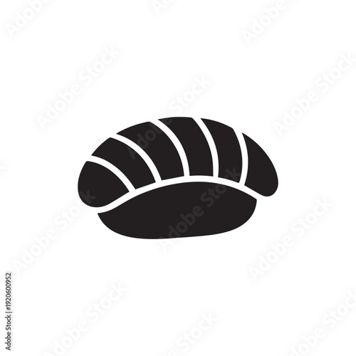 Sushi salmon seafood fish icon silhouette vector design art illustration