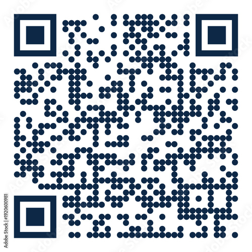 black and white qr code square barcode isolated on white background flat vector illustration