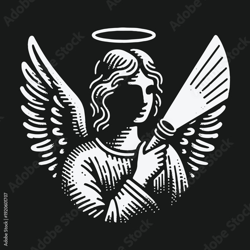Angel with Trumpet: A Symbol of Divine Announcement and Hope.