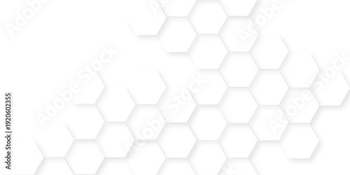 geometric hexagonal honeycomb shape texture background, minimalist white abstract hexagonal geometric design, textured effect against a lighter backdrop,  white hexagonal shapes create a modern .