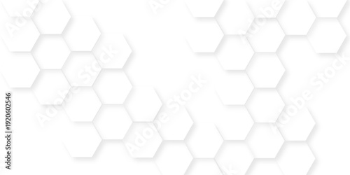 geometric hexagonal honeycomb shape texture background, minimalist white abstract hexagonal geometric design, textured effect against a lighter backdrop,  white hexagonal shapes create a modern .