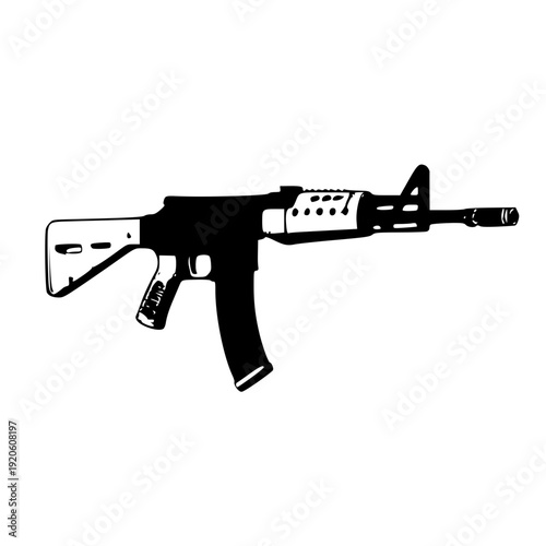 assault rifle vector illustration