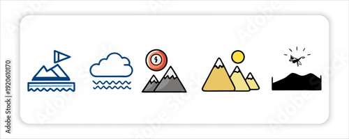 Crown of thorns warning icon vector illustration with yellow triangle and safety symbols