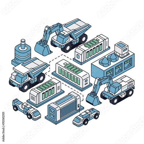 Collection of Heavy Machinery and Vehicles.