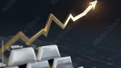Precious Metals Investment Growth Gold Arrow Silver Bars