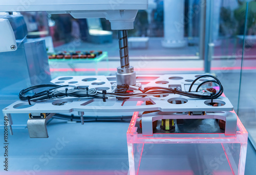 Wallpaper Mural Articulated robotic arm at packaging line in factory Torontodigital.ca