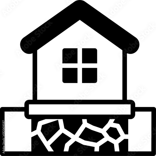 foundation icon illustration design with outline