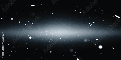 Abstract dark background with floating white particles and a central horizontal light glow